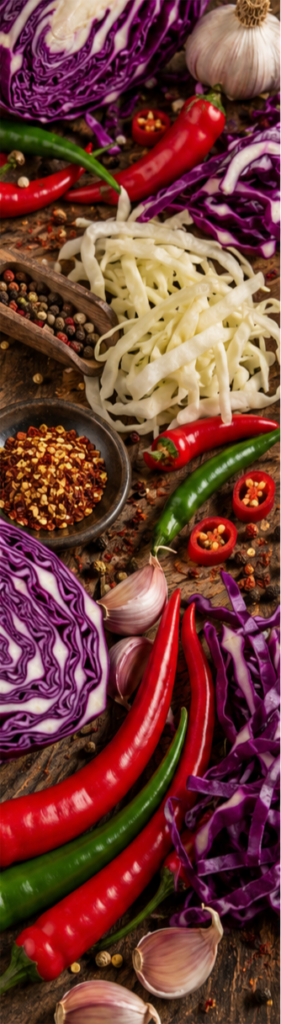 Why Fermented? chilli and cabbage