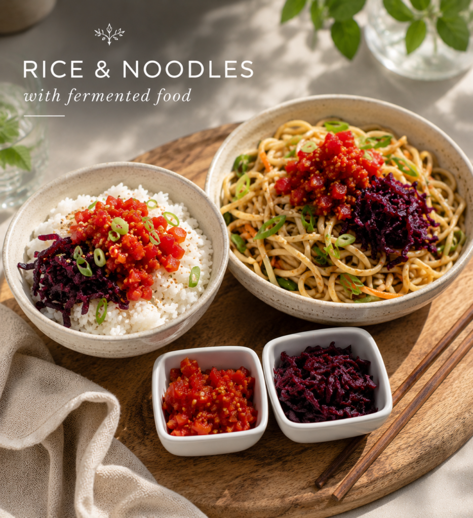 Home with rice & noodles